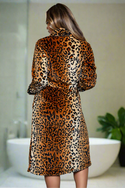 Leopard Plush Robe