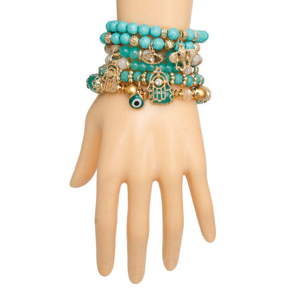 Turquoise Charm Bracelet Set