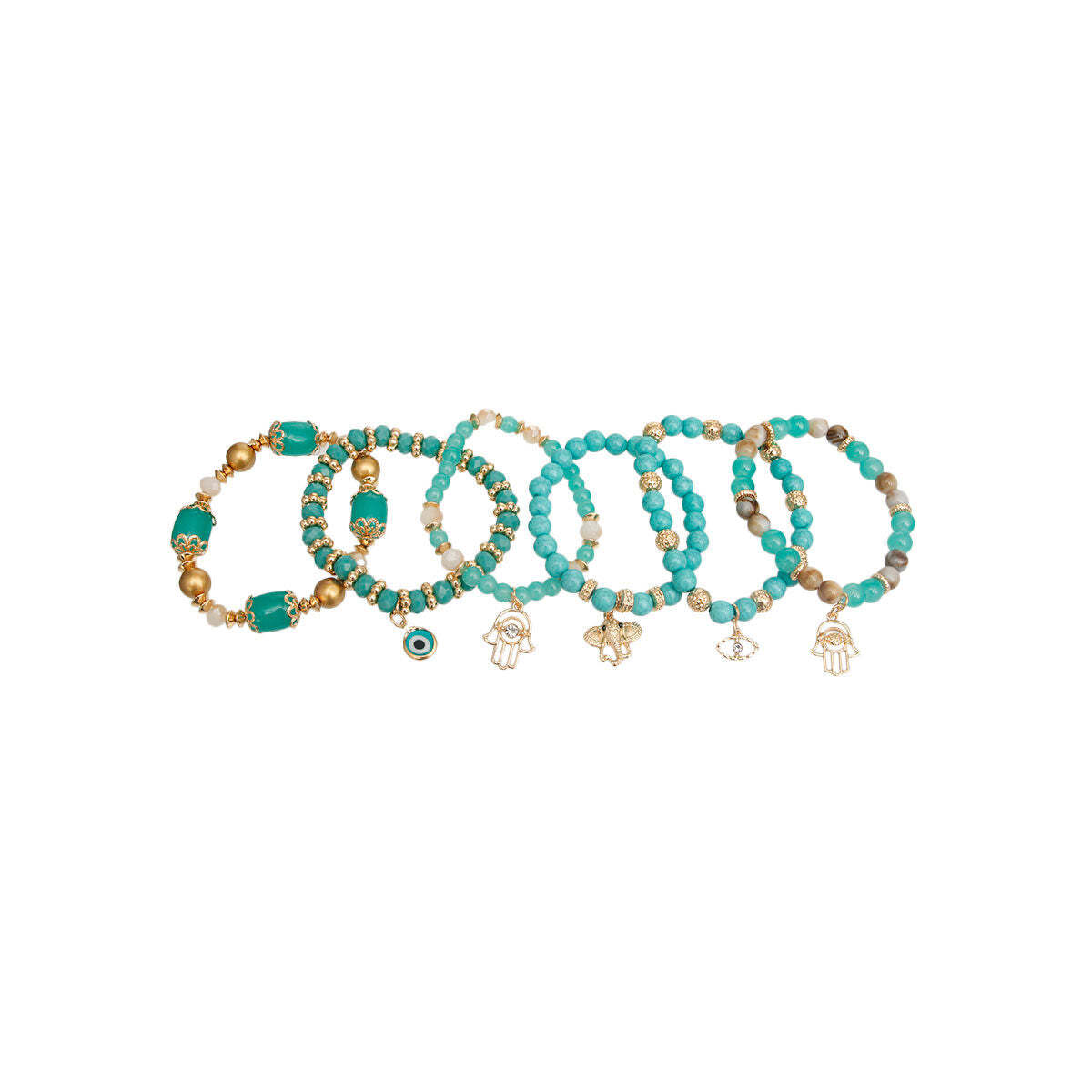 Turquoise Charm Bracelet Set