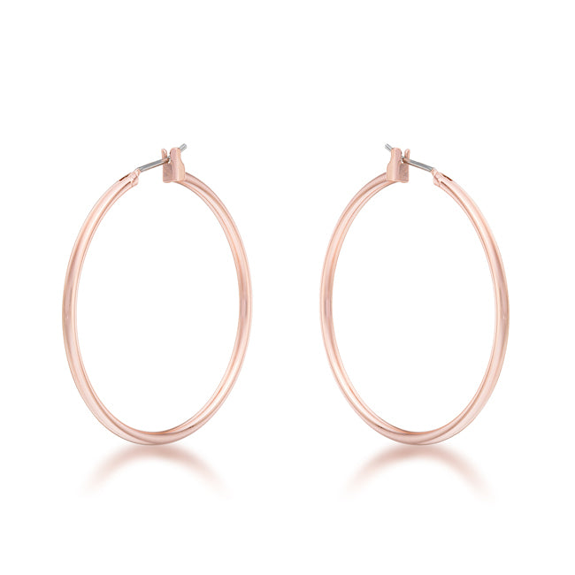 Elegant Rosegold Hoop Earrings