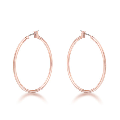 Elegant Rosegold Hoop Earrings