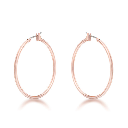 Elegant Rosegold Hoop Earrings