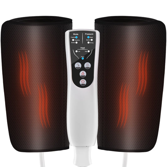 VEVOR Leg Massager with Heat, Air Compression Calf Massager with 3 Modes & 3 Intensities, 2 Heating Levels, Calf Wraps Massager with Handheld Controller for Leg Circulation and Swelling Pain Relief